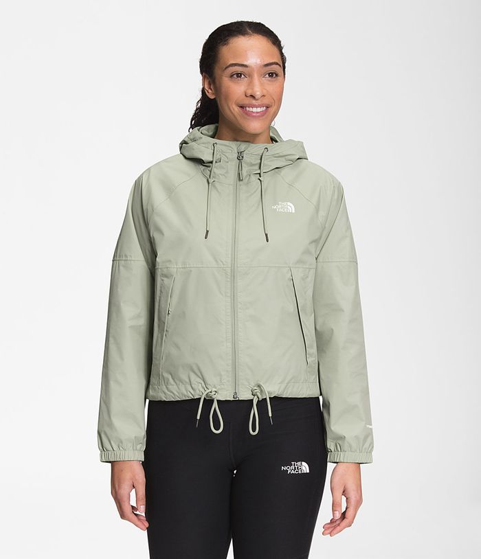 The North Face Womens Rain Jacket Antora Hoodie 073UHNYGF - Green